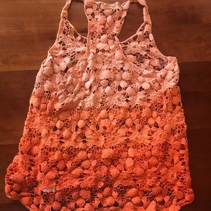 Crochet ombre racer back tank top
